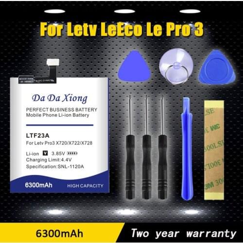 LTF23A 6000mAh Battery For Letv LeEco Le Pro 3 X720 X722 X728 Battery Replacement