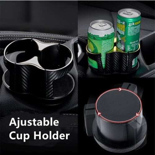 Car Slip-Proof Cup Holder 360 Degree Rotating Mount Stand Water Drink Bottle Coffe Beverage Holder Double Hole Auto Accessory