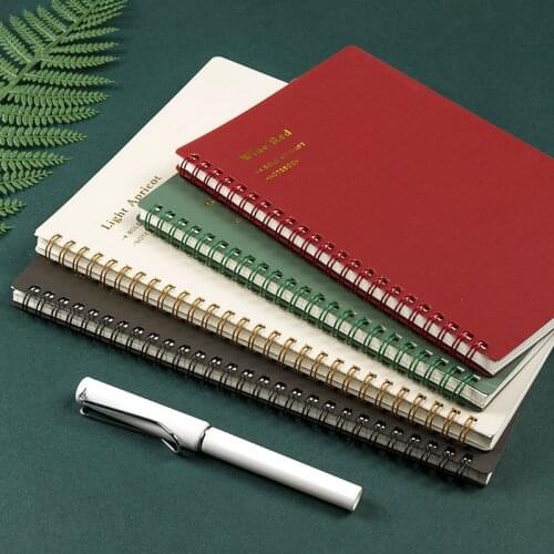 A5/B5/A6 Coil Spiral Diary Notebook Grid Lined Daily Weekly Planner Agenda Organizer Work Notepad Journal School Office Supplies