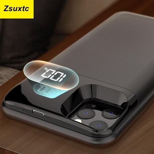 Digital Display Power Case For Iphone X XS XR XS Max 11 11 Pro 11 Pro Max Battery Charger Case Smart Phone Cover Bank