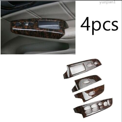 For HONDA Civic 8th 2006-2011 4pcs Wood grain Glass window lifting panel decoration Trim
