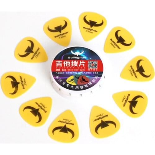 Bullfighter Acoustic Electric Guitar Picks Plectrum Various Colors 6 thickness 0.6/0.73/0.88/1/1.2/1.5 mm