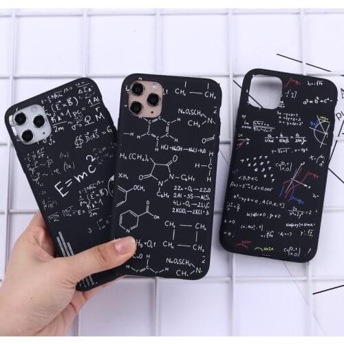 Fashion Chemical Physical equation Case for iPhone 12 Mini 11 Pro X XS Max XR 8 7 6 6s Plus Soft TPU Protect Phone Cover