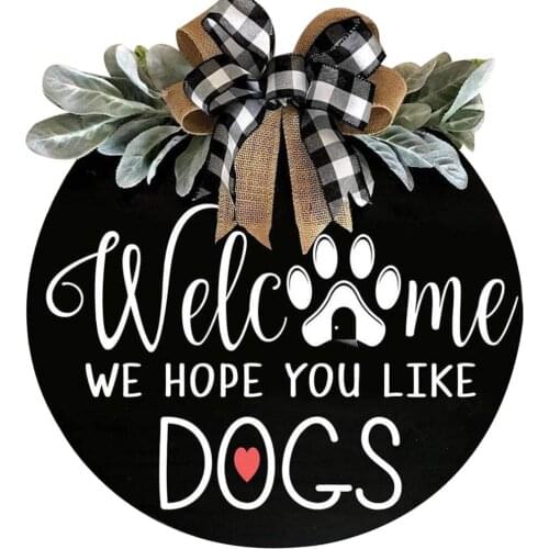 Wall Hanging Decor Shop Sign "welcome" Listing Plaque Pastoral Style High Quality Creative Letter Home Ornaments Wooden Signs