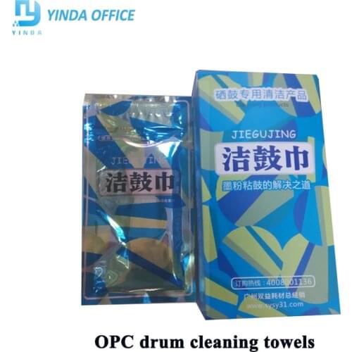 New opc drum cleaning towels used for all copier machine printer machine opc drum cylinder cleaning product 10pcs/box