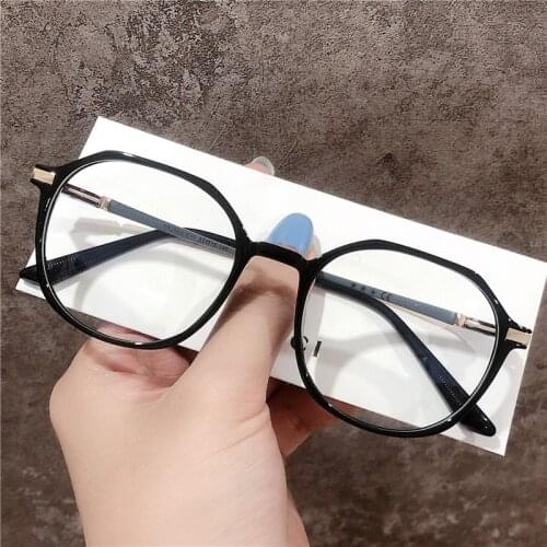 Anti Blue Light Myopia Glasses Women Men Irregular Round Eyeglasses Prescription Finished Shortsighted Eyewear -1.0-1.5-2.0-4.0