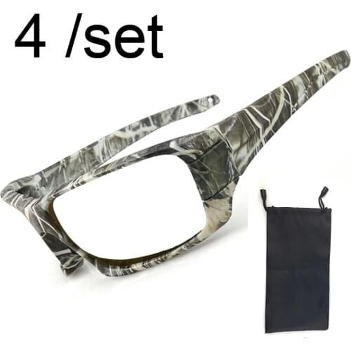 4 Lots Fishing Glasses Frame Black Camouflage 2 Colors for GLA035