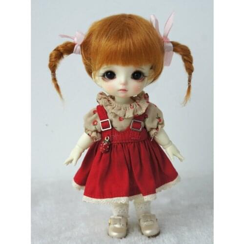 JD540 1/12 1/8 1/6 1/4 1/3 Cute BJD Mohair Wigs For Almost Full Size Wig Fashion Accessories Two Braids Doll Hair