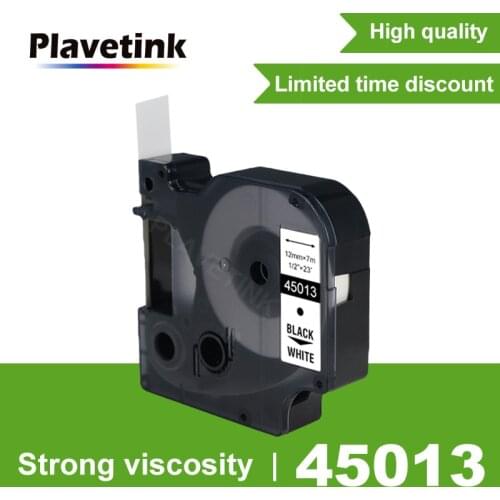 Plavetink 12mm Compatible for Dymo D1 Label Printer Ribbon Tape 45013 45010 45017 for DYMO Label Maker LabelManager 160 280