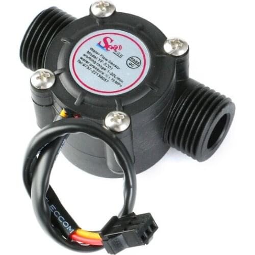 DC 5-18V Water Flow SensorFlowmeter Hall Flow Sensor Water Control Liquid Flow 1-30L/min 2.0MPa Sensor Switch YF-S201