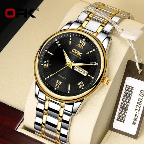 Watch Wholesale Cross-Border Hot Selling Fashion Quartz Watch Luminous Double Calendar Waterproof Mens Steel Strap