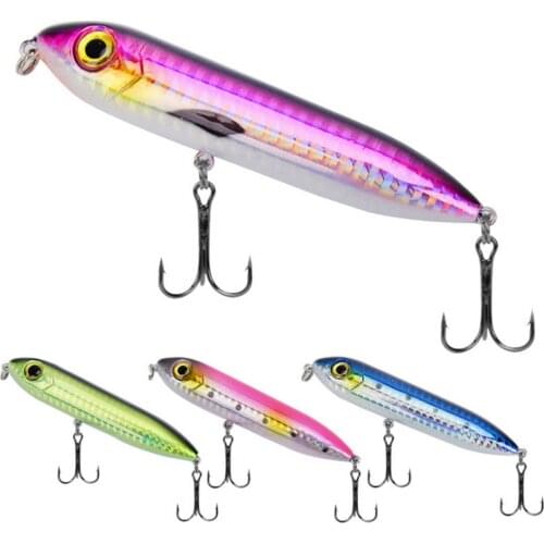 Fishing Lure Pencil Surface System 14g 9.5cm Artificial Hard Bait 1pc Accessories Simulation Scale Semi-Floating Water YE0177