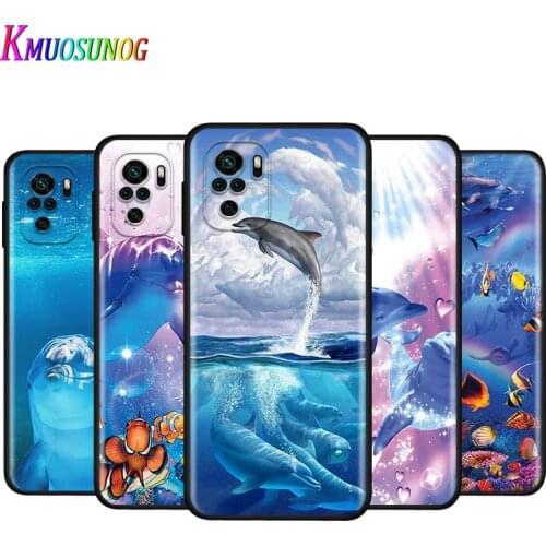 Silicone Cover ocean dolphin For Xiaomi Redmi Note 10 10S 9T 9S 9 8T 8 7 7S 6 5A 5 4 4X 5G Pro Max Phone Case