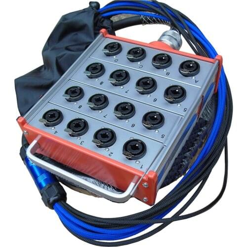 High quality Pro Audio 16 channel Stage Snake Cable with 16 XLR COMBO JACK box 15FT