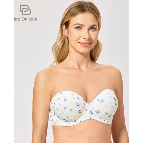 Womens Underwire Contour Multiway Full Coverage Strapless Bra Plus Size Push Up