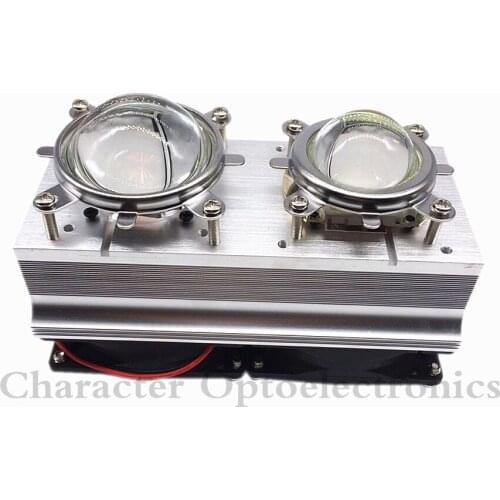 100W 200W High Power LED Heatsink cooling with fans 44mm/57mm Lens +Reflector Bracket
