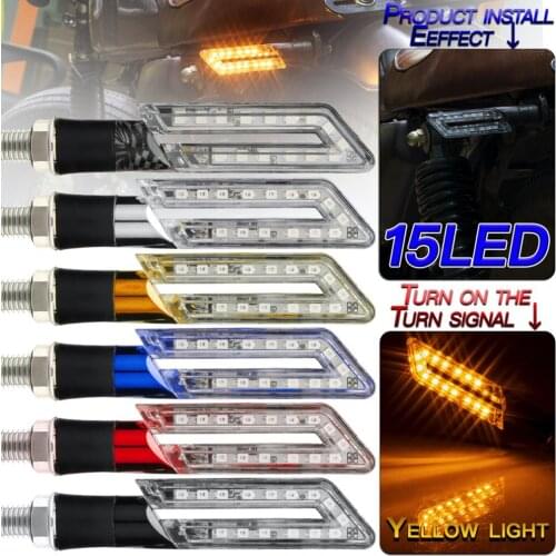 2pcs Motorcycle LED Turn Signal Electric Cars Turning Indicator Light Flashing Turn Signals Blinker Tail Light