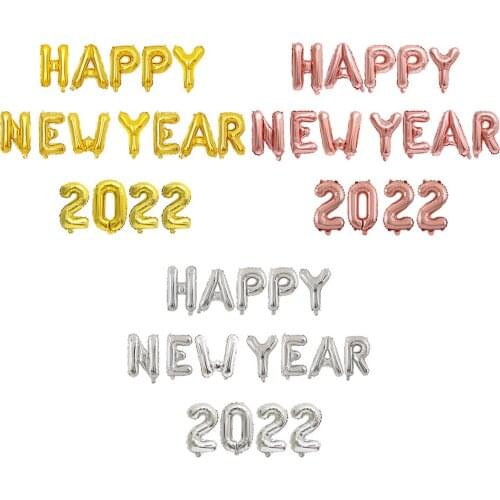 1Set Happy New Year 2021 Foil Balloons Marry Christmas Decorations for Home Helium Globos New Year Eve Party Supplies 2021