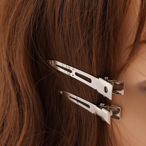 24Pcs/Set Silver Color No Bend Hair Clips Fixed Hair No Crease Makeup Clip Metal Pin Curl Hairclip Salon Hairdressing Tools