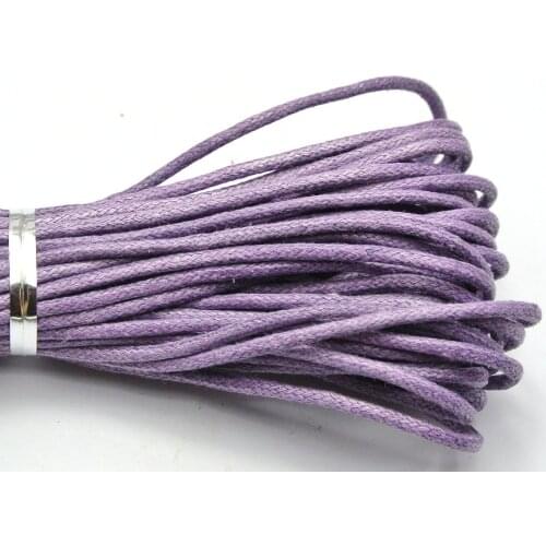 30 Meters Purple Waxed Cotton Beading Cord Thread Line 2mm Jewelry String
