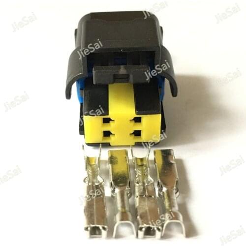 4 Pin 15369055 Female Waterproof Automotive Connector Socket For FCI SICFHPE04BK Delphi