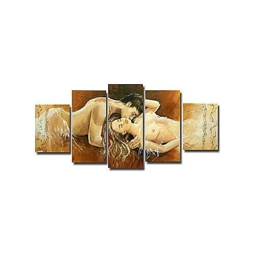 5 pcs Hand-painted People Oil Painting sensual abstract bedroom wall Art paintings for living room wall