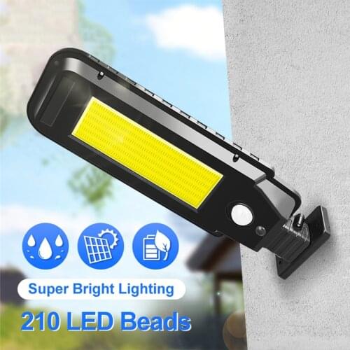 96/100/210 COB LED Solar Street Light Motion Sensor Wall lamp Outdoor Waterproof Path Courtyard Solar Lights Security Emergency