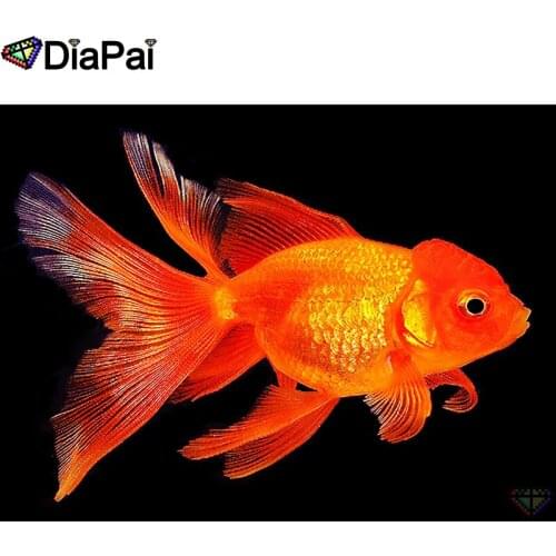 DIAPAI 100% Full Square/Round Drill 5D DIY Diamond Painting "Animal goldfish" Diamond Embroidery Cross Stitch 3D Decor A21116