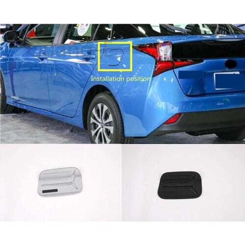 Car body Gas/Fuel/Oil Tank Cap sticker styling ABS chrome/Carbon fiber auto car parts For Toyota Prius 2019 2020