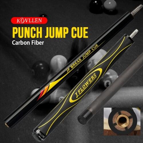 KONLLEN Billiard 3 Pieces Punch Jump Cue 13mm Carbon Fiber Shaft Break Cue Tecnologia Radial Pin Joint Carbon Break Jump Cue Kit