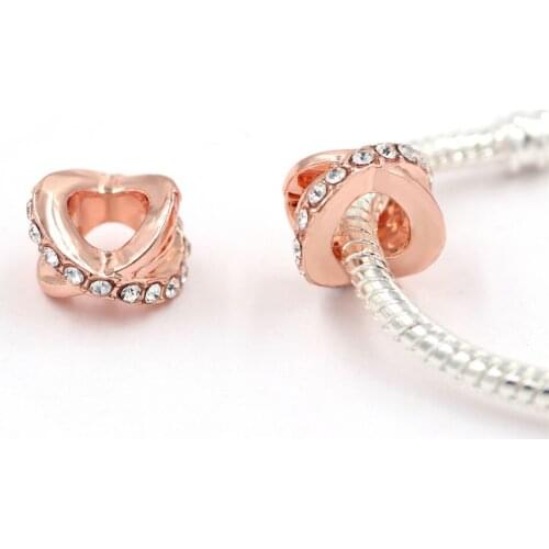 KC Gold Planted X with CZ Pandora Bracelet & Bangle Making Fashion DIY Jewelry For Women