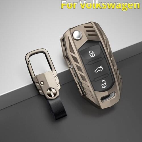 Zinc Alloy Car Key Case Cover for VW Volkswagen Polo Tiguan Passat B5 B6 B7 Golf 4 5 6 MK6 Jetta Lavida for Skoda Octavia