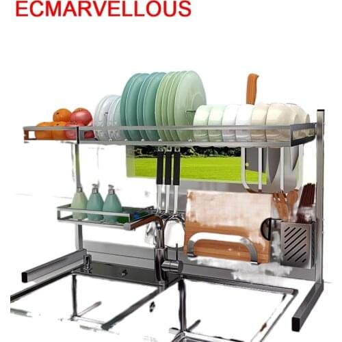 Cosas De Dish Sink Refrigerator Organizer Rangement Stainless Steel Mutfak Cozinha Cuisine Cocina Organizador Kitchen Rack