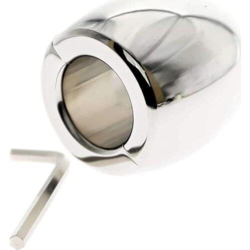 For Men BDSM Stainless Steel Ball Stretcher Bondage Ball Scrotal Fixture Ball Lock Extreme Chastity Device Torture Devices