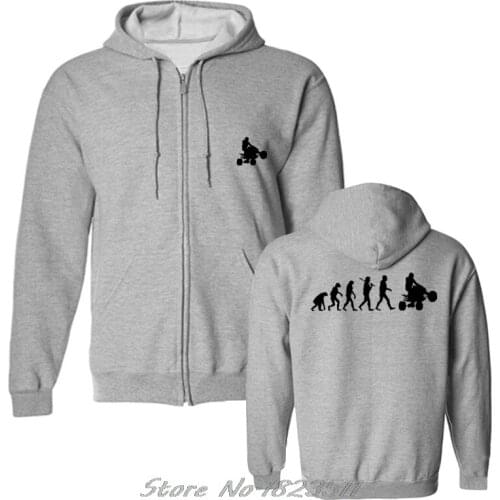 Men Fleece Hoody Sweatshirt Evolution Of Quad Hoodie Quading Off Road Biking Distressed Hoody Hip Hop Jacket Tops Harajuku