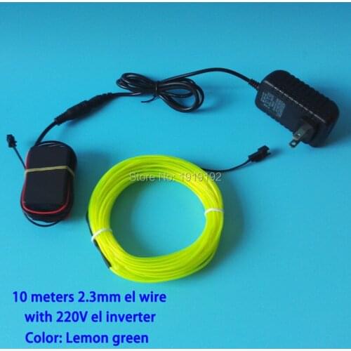 10 Colors Optional AC100-220V 2.3mm 10Meters EL wire rope flexible LED neon glowing light for House Festival Party decorations