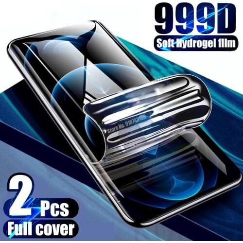2PCS 999D Curved Hydrogel Film For iPhone 12 Pro Max Screen Protector Not Glass For iPhone12 I Phone 12 Mini Safety Film Cover