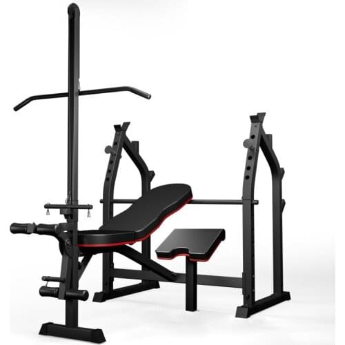 Weightlifting Bed Mens Bench Bench Squat Rack Multifunctional Gym Exercise Foldable Bench Press Home Fitness Equipment XE