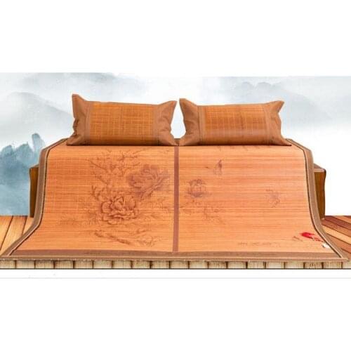 Summer Mat Kit Mat Fitted Sheet Set Coffee Cool Mat Bed Cover Sleeping Mat Mattress Cover Bedspread 1.35/1.5/1.8/2.0m