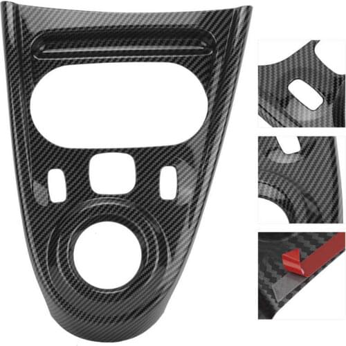 LHD Carbon Fiber Style Gear Shift Panel Cover Trims Replacement for Smart Fortwo/Forfour 453 2015-2021 New