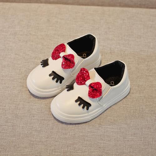 Fashion Bow Cartoon Little Girl Casual Shoes Autumn Toddler 2019 Kids Sport Shoes Children Sneakers Baby 1 2 3 4 5 6 Year Old