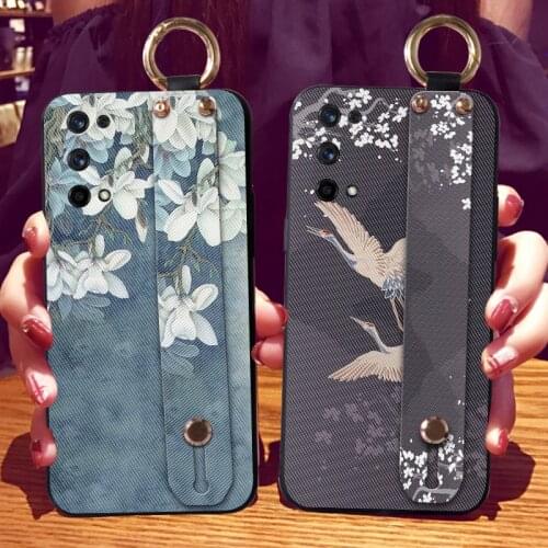 Soft TPU Silicone Back Cases For OPPO Find X X2 Pro A1K Wrist Strap Back Cover For Reamle 1 X C2 X2 XT 2 3 3i V5 6 X7 X50 Pro