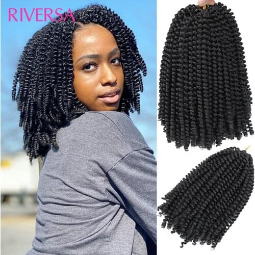New Styles Spring Twist Crochet Hair Spring Twist Braiding Hair For Black Women African American Bob Spring Twist Curly LocsHair