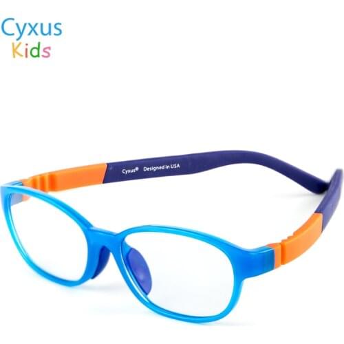 Cyxus Anti Blue Light Glasses for Kids Computer Glasses TR90 Frame BPA-Free Silicone Nose Pad For Boys/Girls Ages 7~14 6800