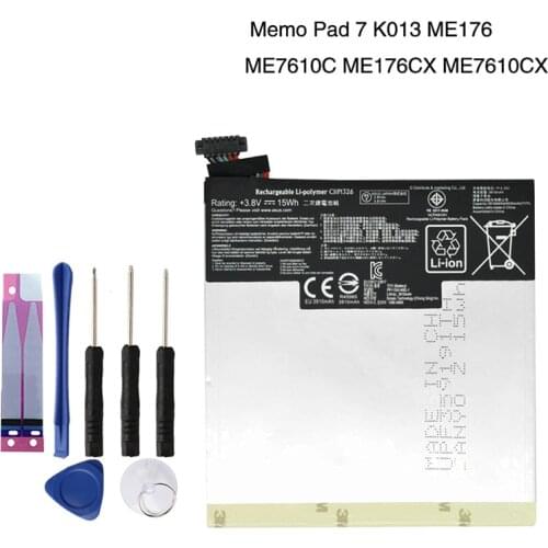 Original C11P1326 Battery For for ASUS ASUS MeMo pad 7 ME7610C ME7610CX ME176C ME176CX K013 ME176 3910MAH
