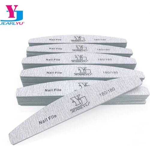 50Pcs/lot Sanding Nail File Manicure Pedicure 180/180 Boat Grey Polishing Sponge Emery Board Beauty Accessories Nail Files Tools