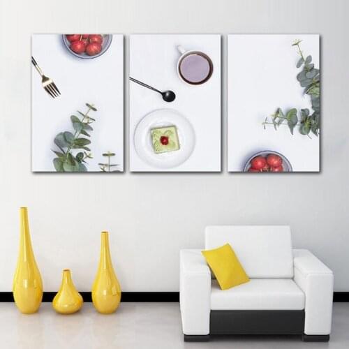 No Frame Canvas Posters and Prints Nordic Modern Fresh Kitchen Dining Room Home Decoration Painting Modular Wall Art Picture