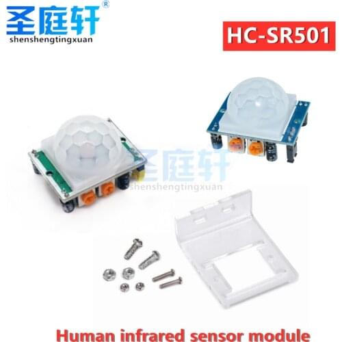 PIR Pyroelectric Infrared Module with HC-SR501 Fitting, Motion Sensor Detector, Module and Holder for Arduino Diy