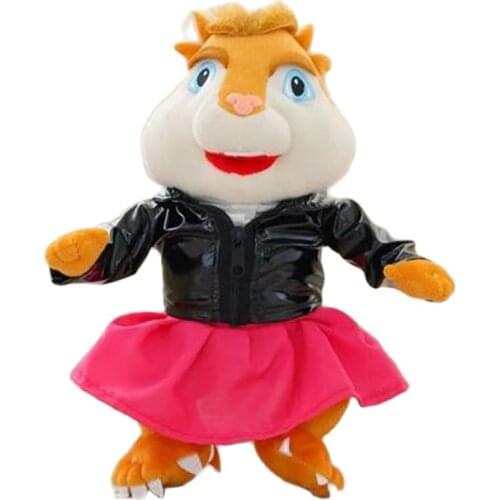 25CM 150G Alvin And The Chipmunks Jeanette Super Cute Squirrel Mouse Baby Soft Plush Doll Toy