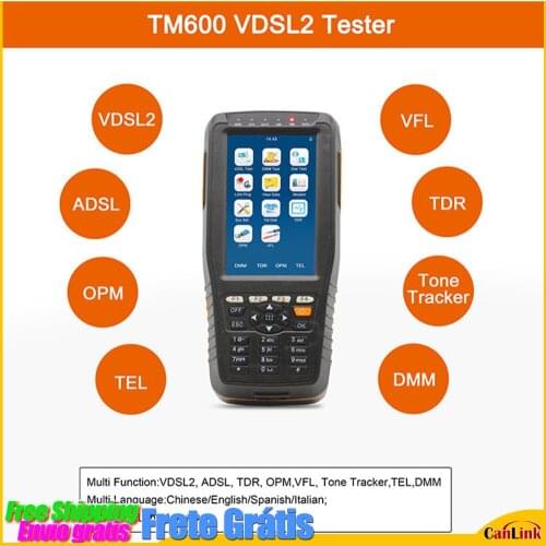 TM600 VDSL2 tester Basic(ADSL/VDSL/DMM/ Telephone function,support 8a 8b 17a）ADSL VDSL2 Optional TDR / OPM / VFL / tone tracker